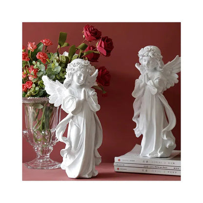 Praying Angel Statue Large - White, 30cm