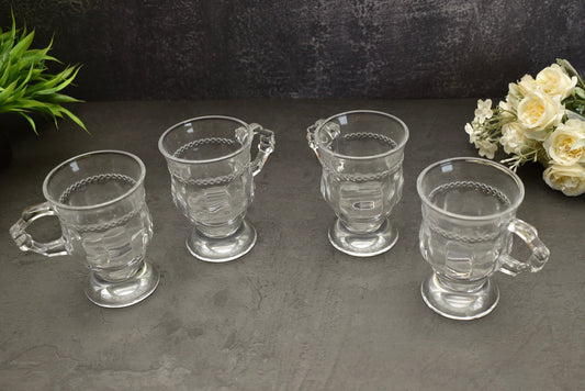 'Aster' Transparent Glass Cups Set Of 4 - Peppylittlethings.com