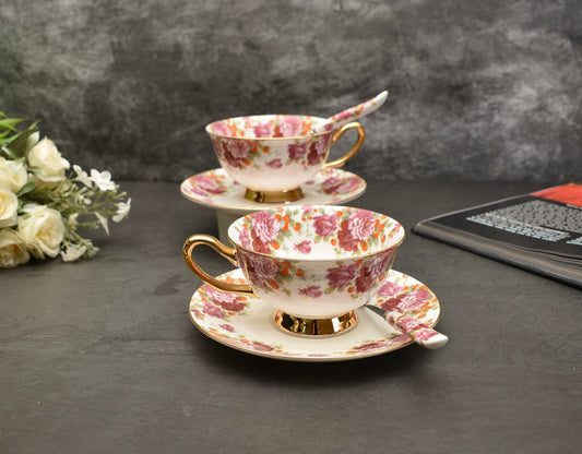 'Aurora' Bone China Cup & Saucer Set Of 1 - Peppylittlethings.com