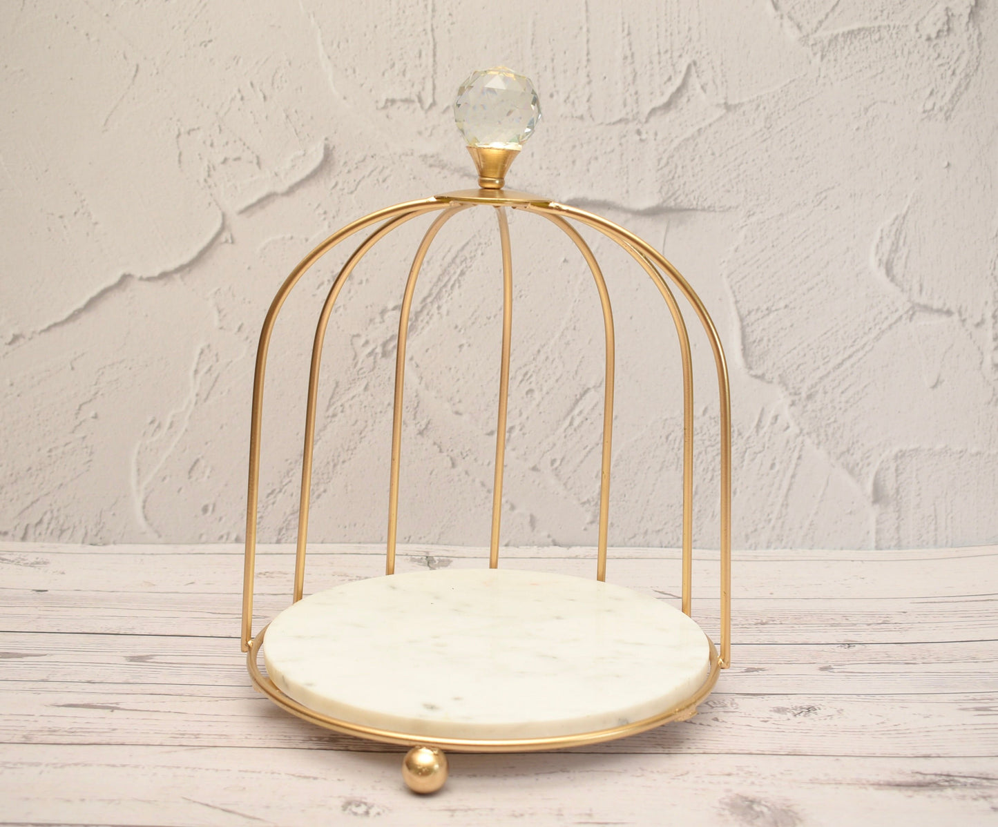 'Bird Cage' Marble Shelf Organiser 1 Tier - Peppylittlethings.com