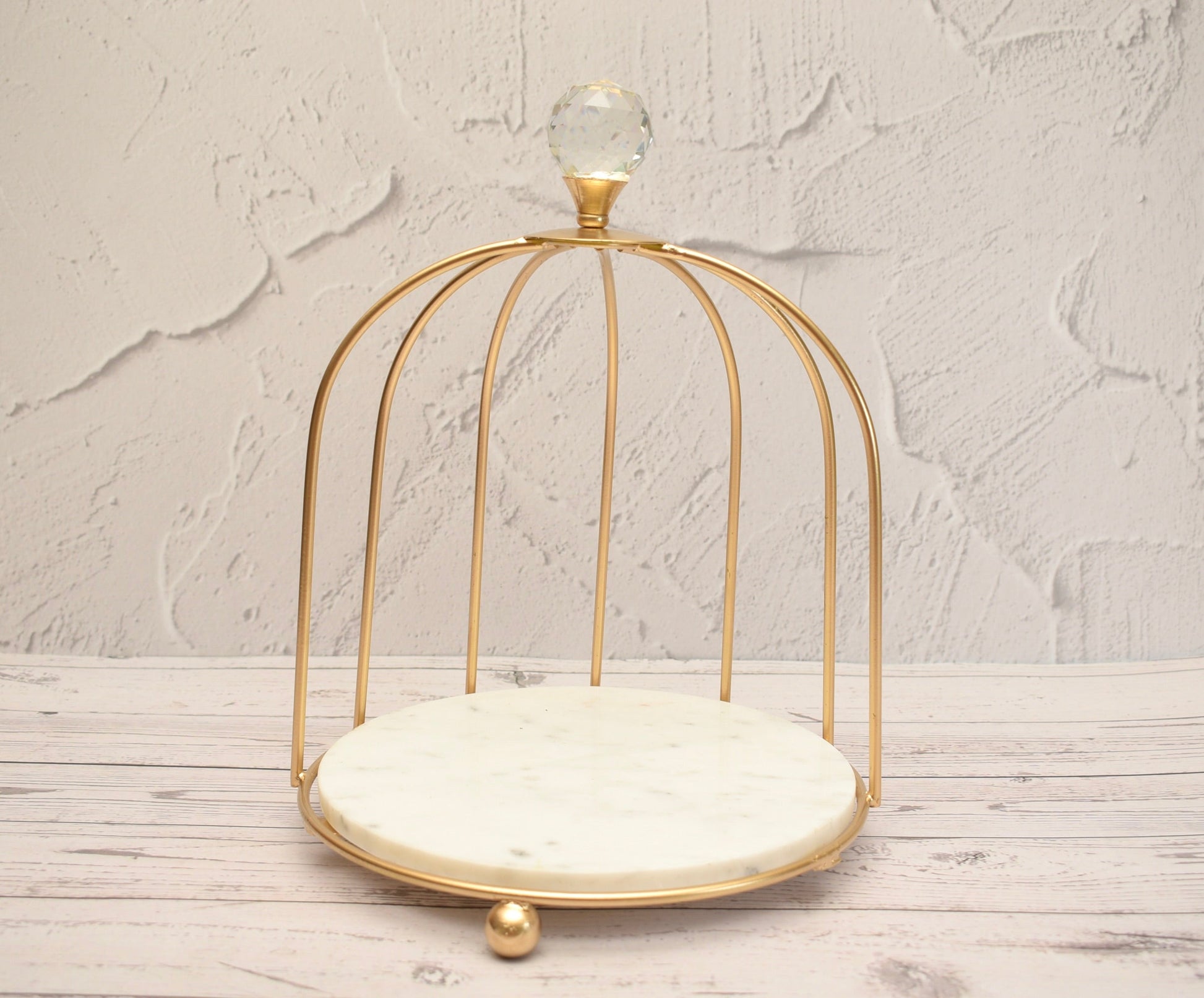 'Bird Cage' Marble Shelf Organiser 1 Tier - Peppylittlethings.com