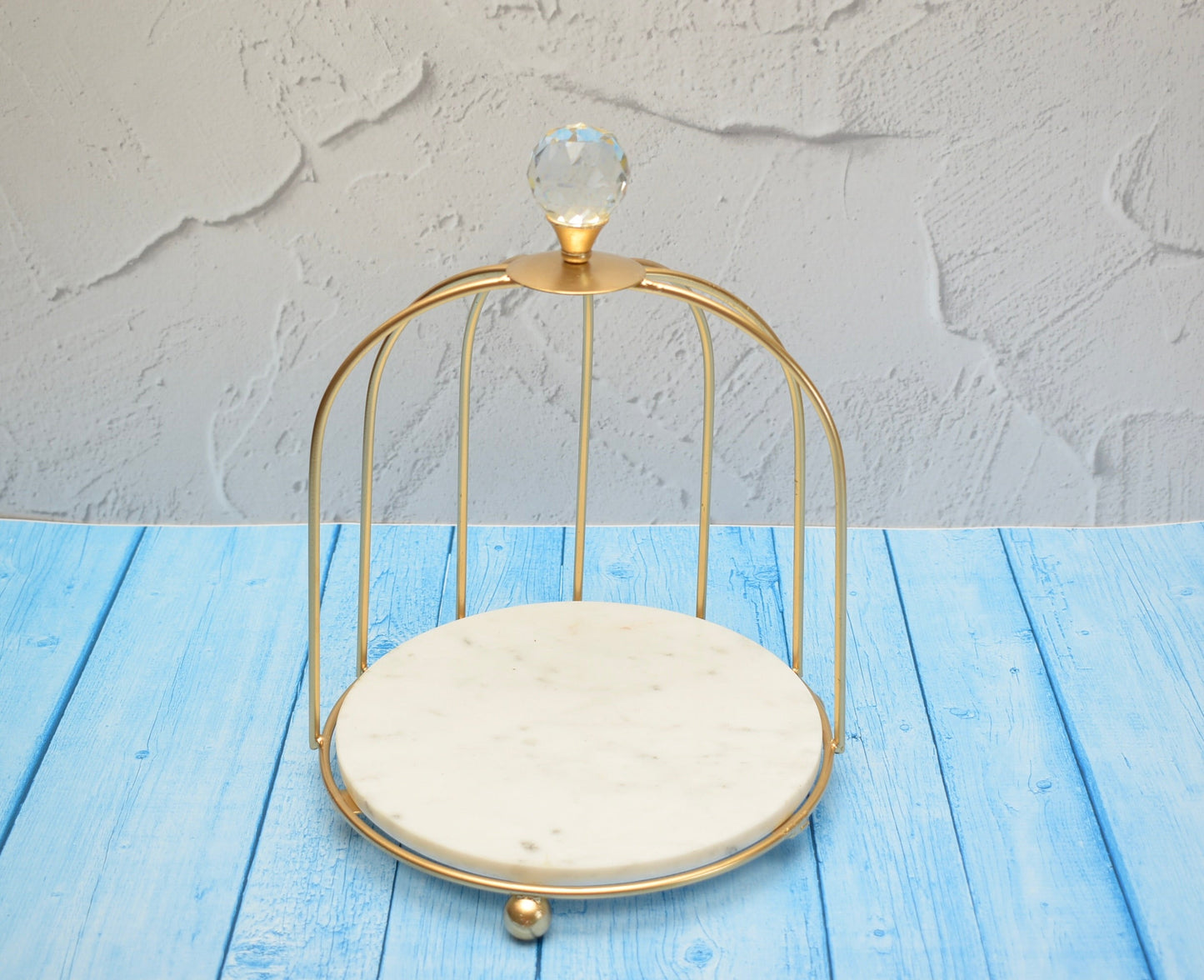 'Bird Cage' Marble Shelf Organiser 1 Tier - Peppylittlethings.com