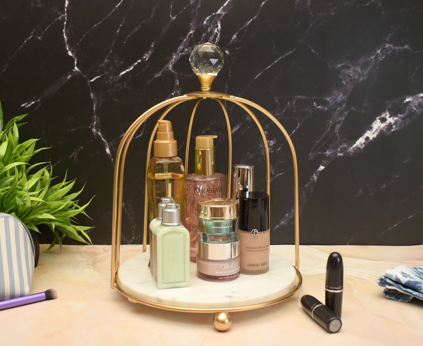 'Bird Cage' Marble Shelf Organiser 1 Tier - Peppylittlethings.com