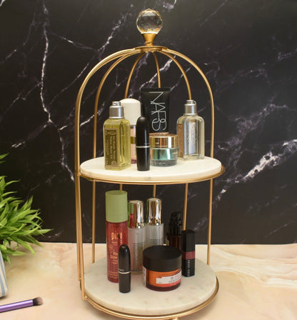 'Bird Cage' Marble Shelf Organiser 2 Tier - Peppylittlethings.com