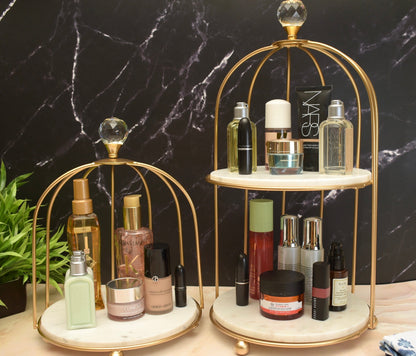 'Bird Cage' Marble Shelf Organiser 2 Tier - Peppylittlethings.com