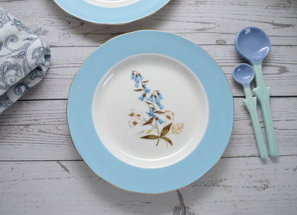 'Bliss' Bone China Blue Dessert Plate - Peppylittlethings.com