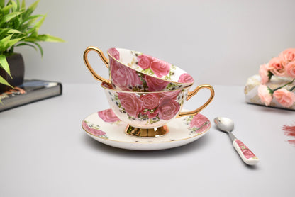 'Blush' Bone China Cup & Saucer Set of 1 - Peppylittlethings.com