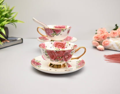 'Blush' Bone China Cup & Saucer Set of 1 - Peppylittlethings.com