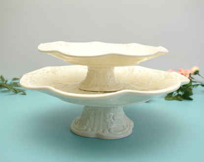 'Brittany' White Cake Stand Big - Peppylittlethings.com