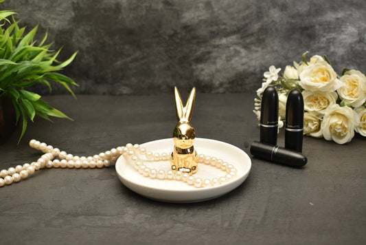 'Bunny' Jewellery Organiser / White & Gold - Peppylittlethings.com