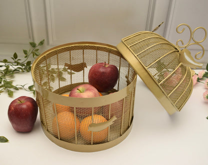 'Canary' Metal Fruit Basket / Organiser - Peppylittlethings.com