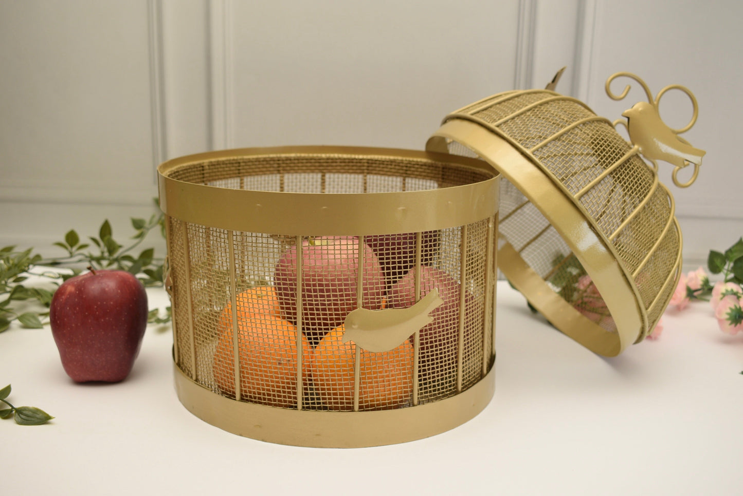 'Canary' Metal Fruit Basket / Organiser - Peppylittlethings.com