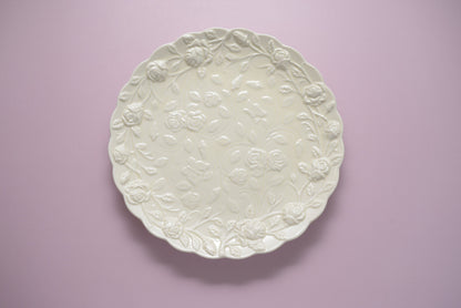 'Celeste' White Floral Dessert Plate - Peppylittlethings.com