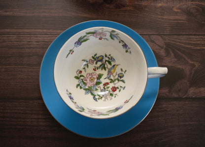 'Celine' Blue Floral Cup & Saucer Set Of 1 - Peppylittlethings.com