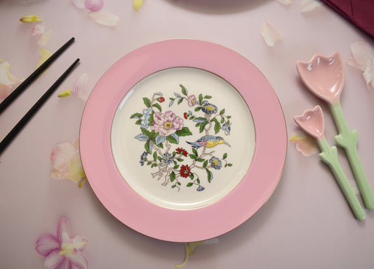 'Celine' Pink Bone China Dessert Plate - Peppylittlethings.com