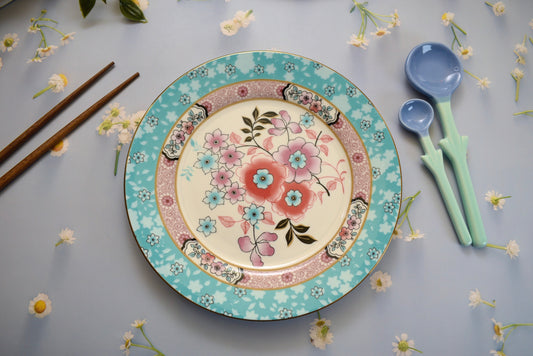 'Ivy' Sea Green Ceramic Dessert Plate - Peppylittlethings.com