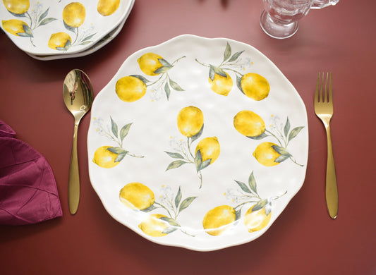 'Lemon' Ceramic Dinner Plate - Peppylittlethings.com