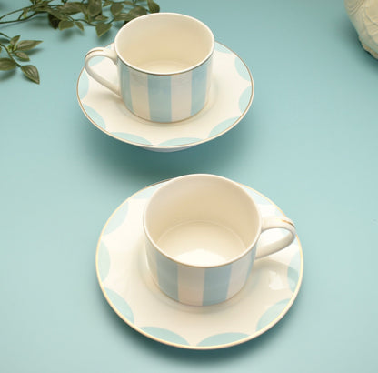 'Tiffany' Bone China cup & Saucer Set Of 1 - Peppylittlethings.com