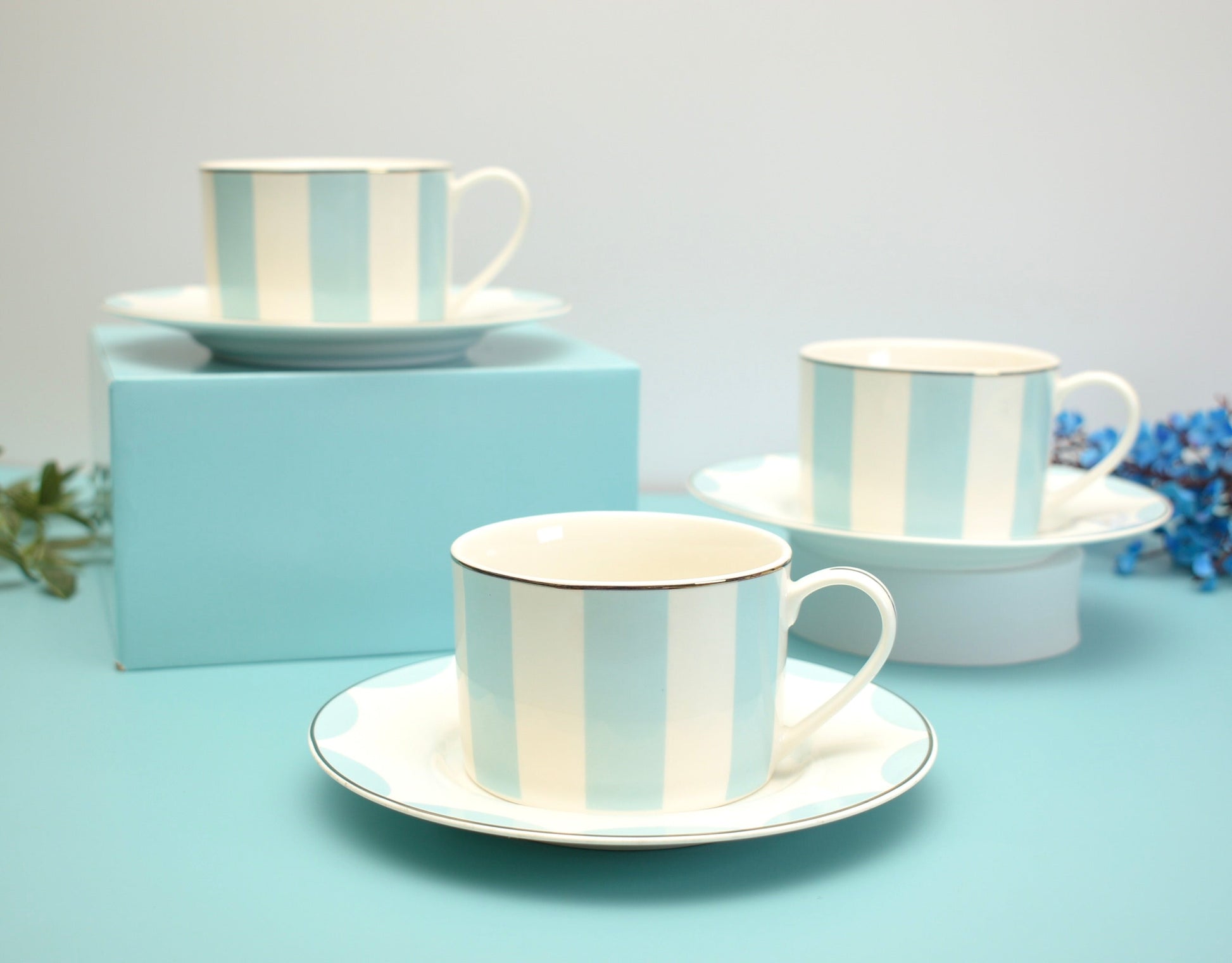 'Tiffany' Bone China cup & Saucer Set Of 1 - Peppylittlethings.com