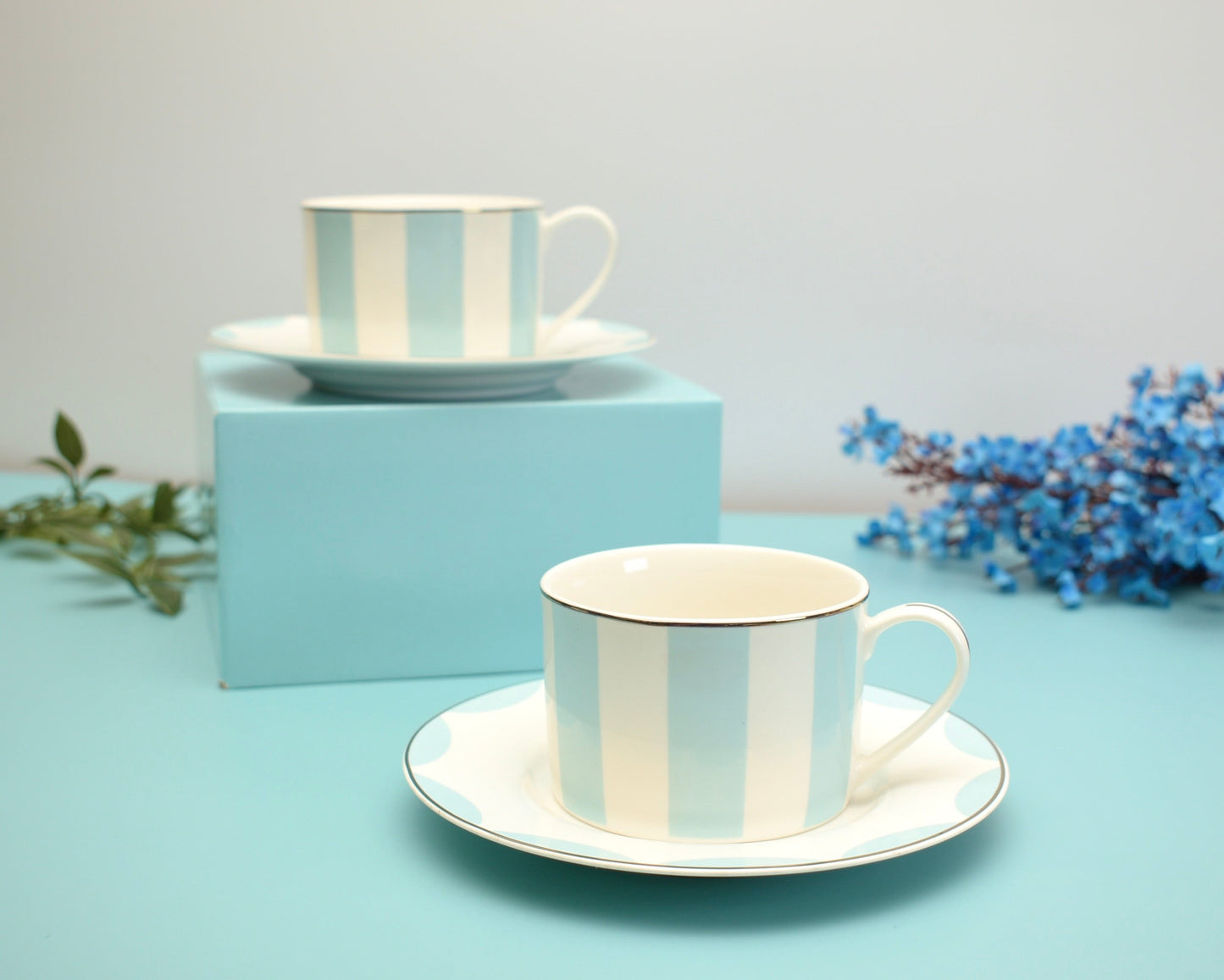 'Tiffany' Bone China cup & Saucer Set Of 1 - Peppylittlethings.com